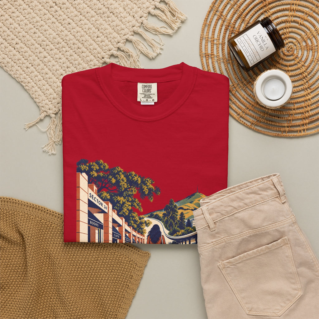 From Sector 34 to Fremont— Rooted White Garment-Dyed T-Shirt