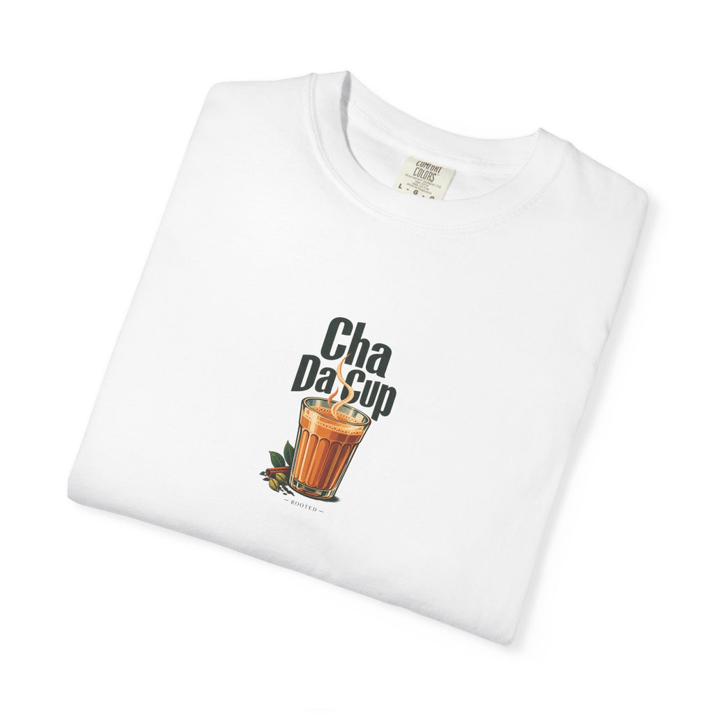 Cha Da Cup — Rooted White Garment-Dyed T-Shirt