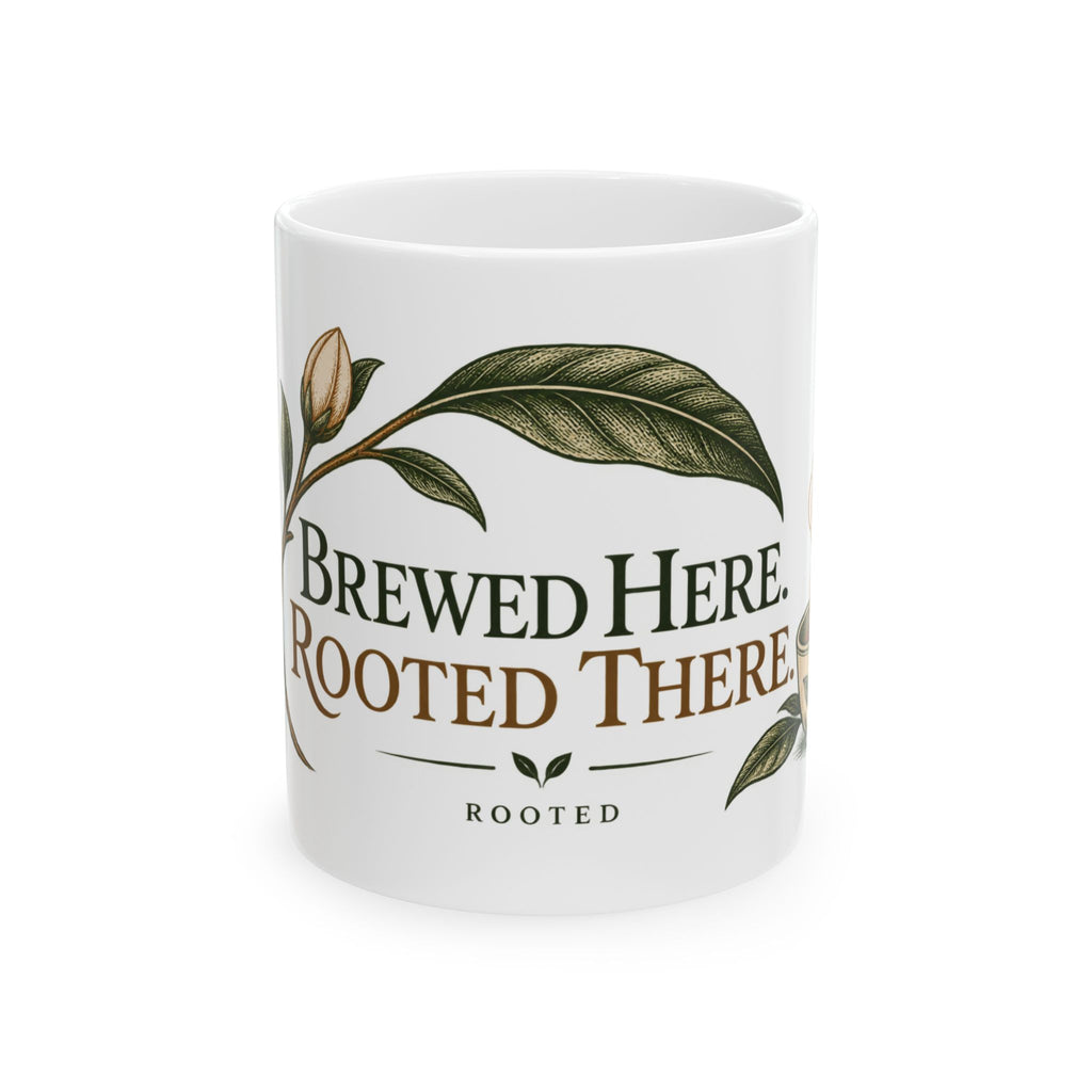 Brewed Here. Rooted There. — Rooted Ceramic Mug | 11 oz & 15 oz