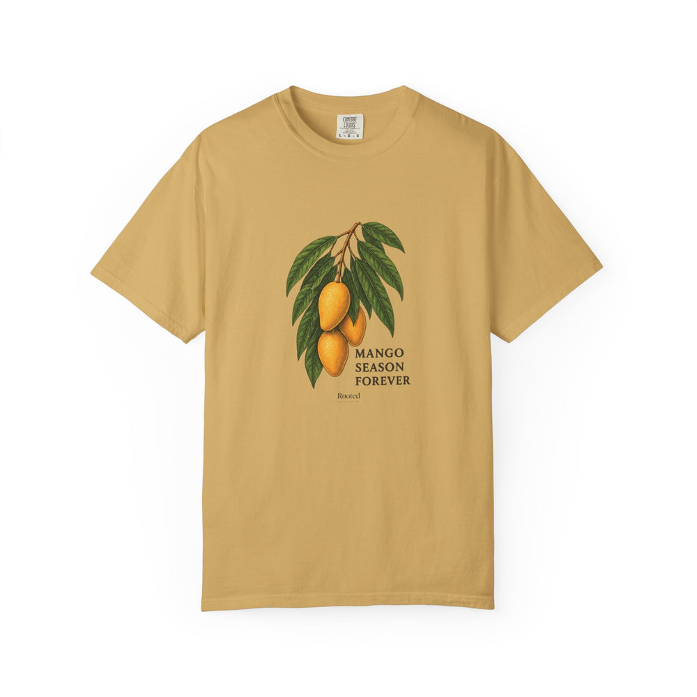 Mango Season — Rooted White Garment-Dyed T-Shirt