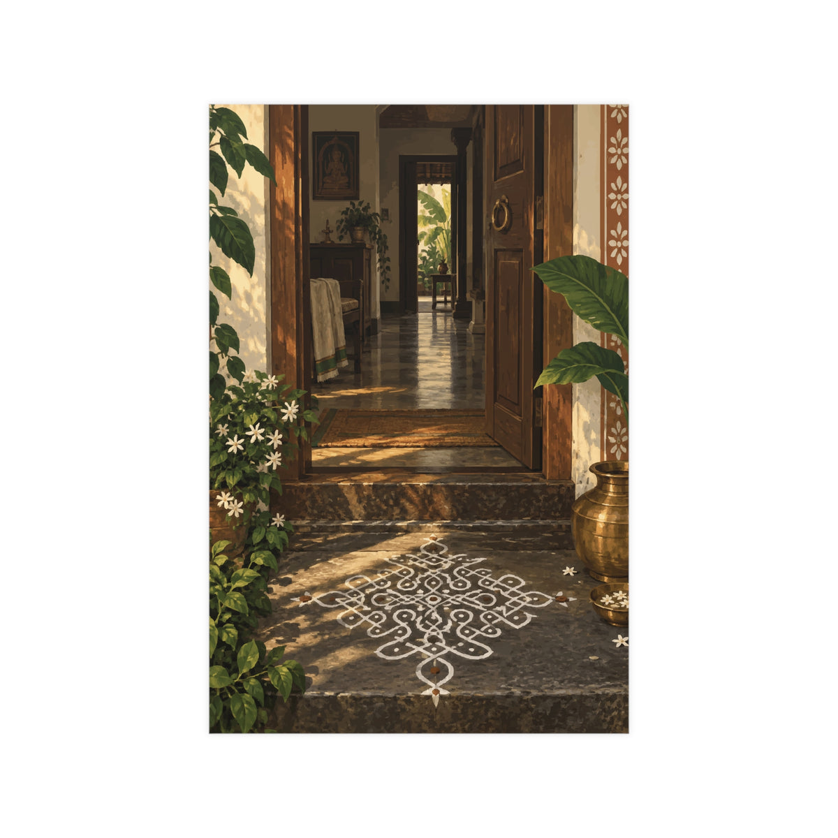 Before the House Wakes — Tamil Nadu Art Print
