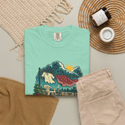 Monsoon Terrace Club T-Shirt – Vintage Mountain Lounge Graphic