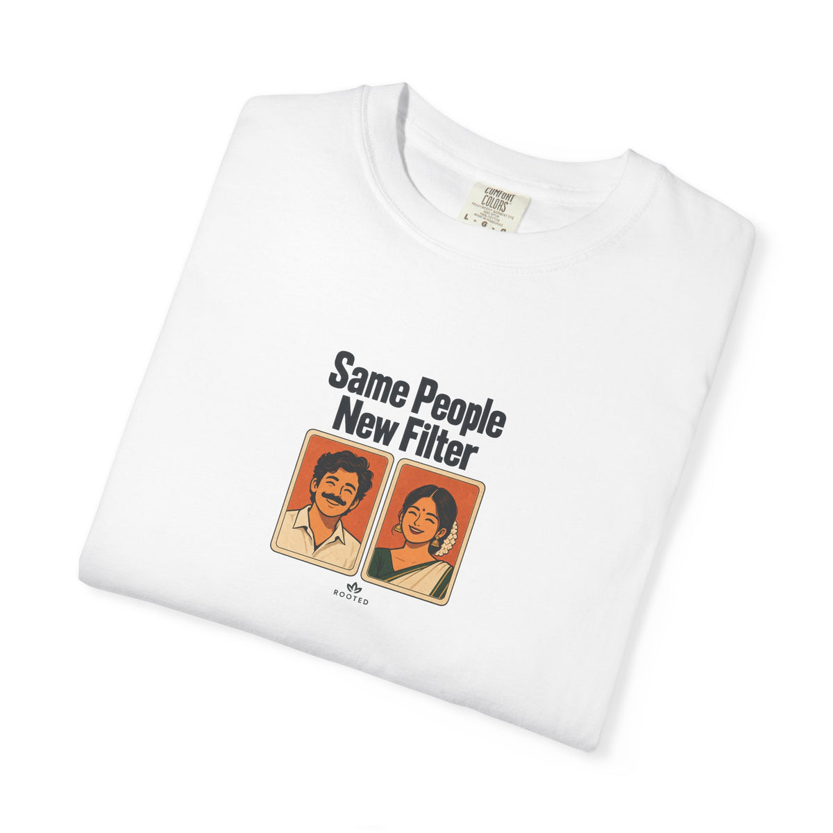 Same People, New Filter — Rooted White Garment-Dyed T-Shirt