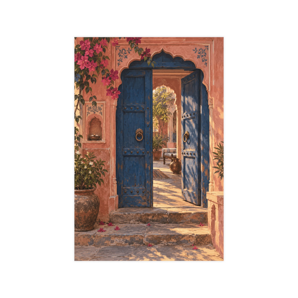 The Blue Door at Home — Rajasthan Art Print