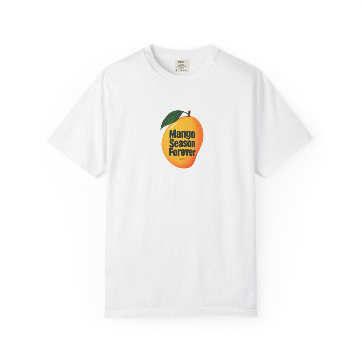 Mango Season Forever — Rooted White Garment-Dyed T-Shirt