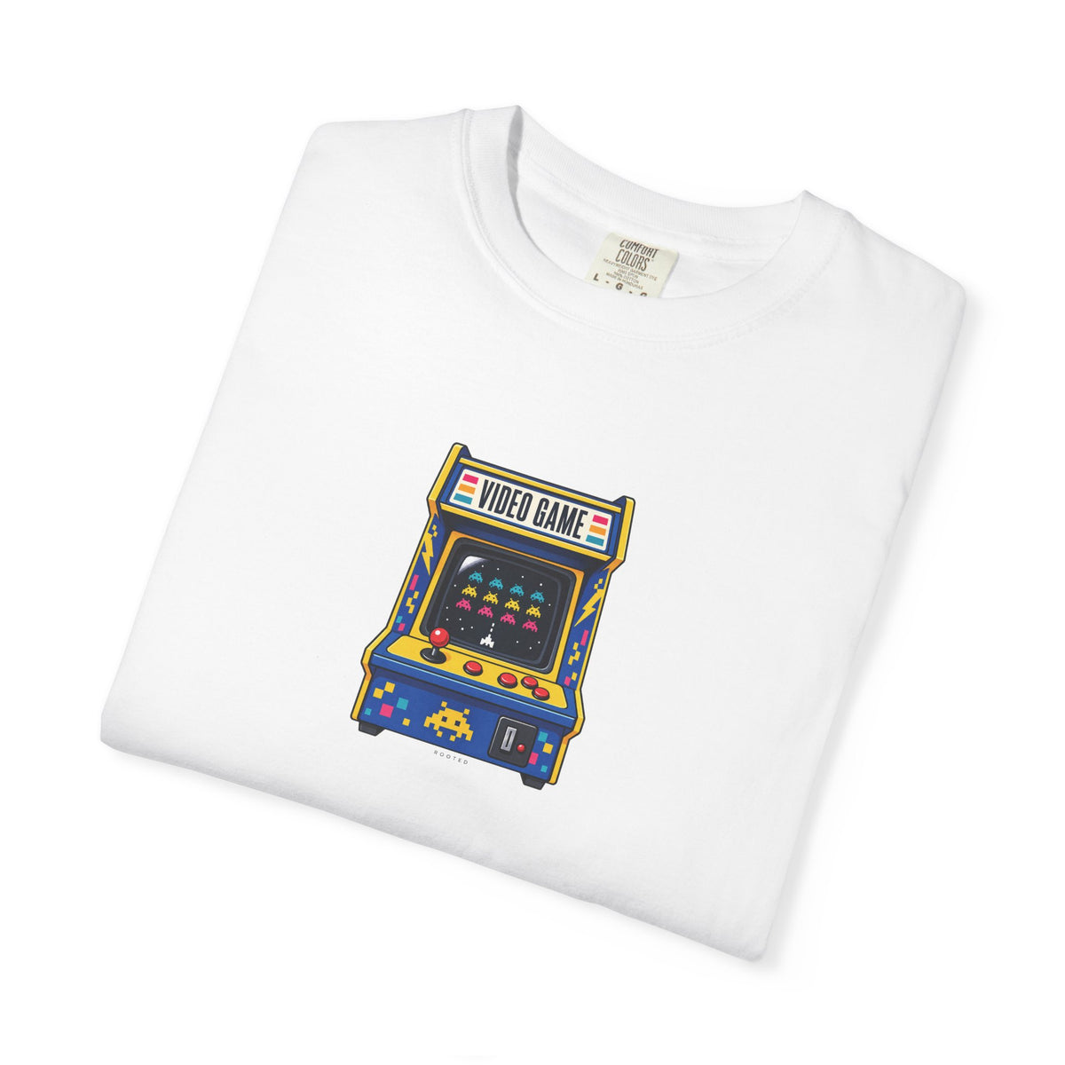 Video Game Parlour — Rooted White Garment-Dyed T-Shirt