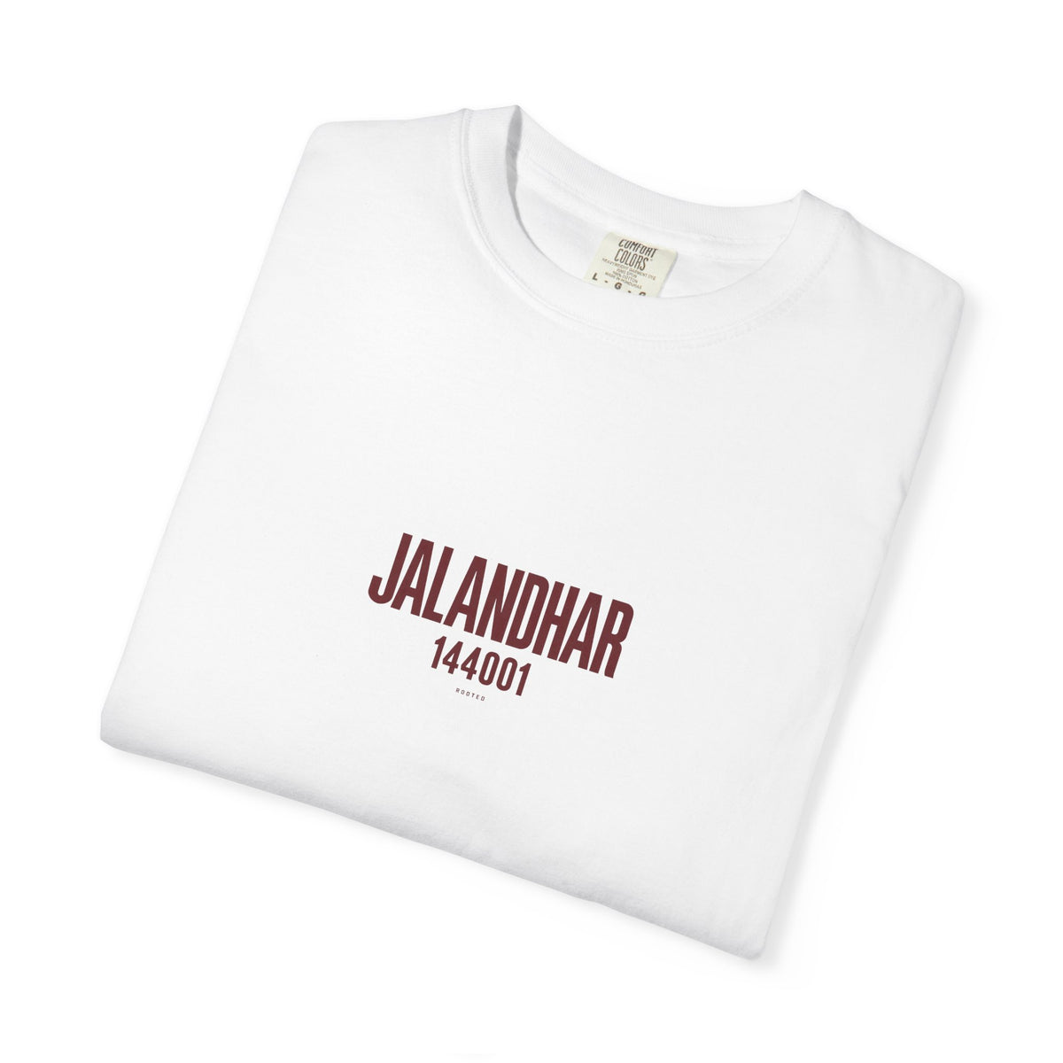 Jalandhar 144001 — Rooted White Garment-Dyed T-Shirt