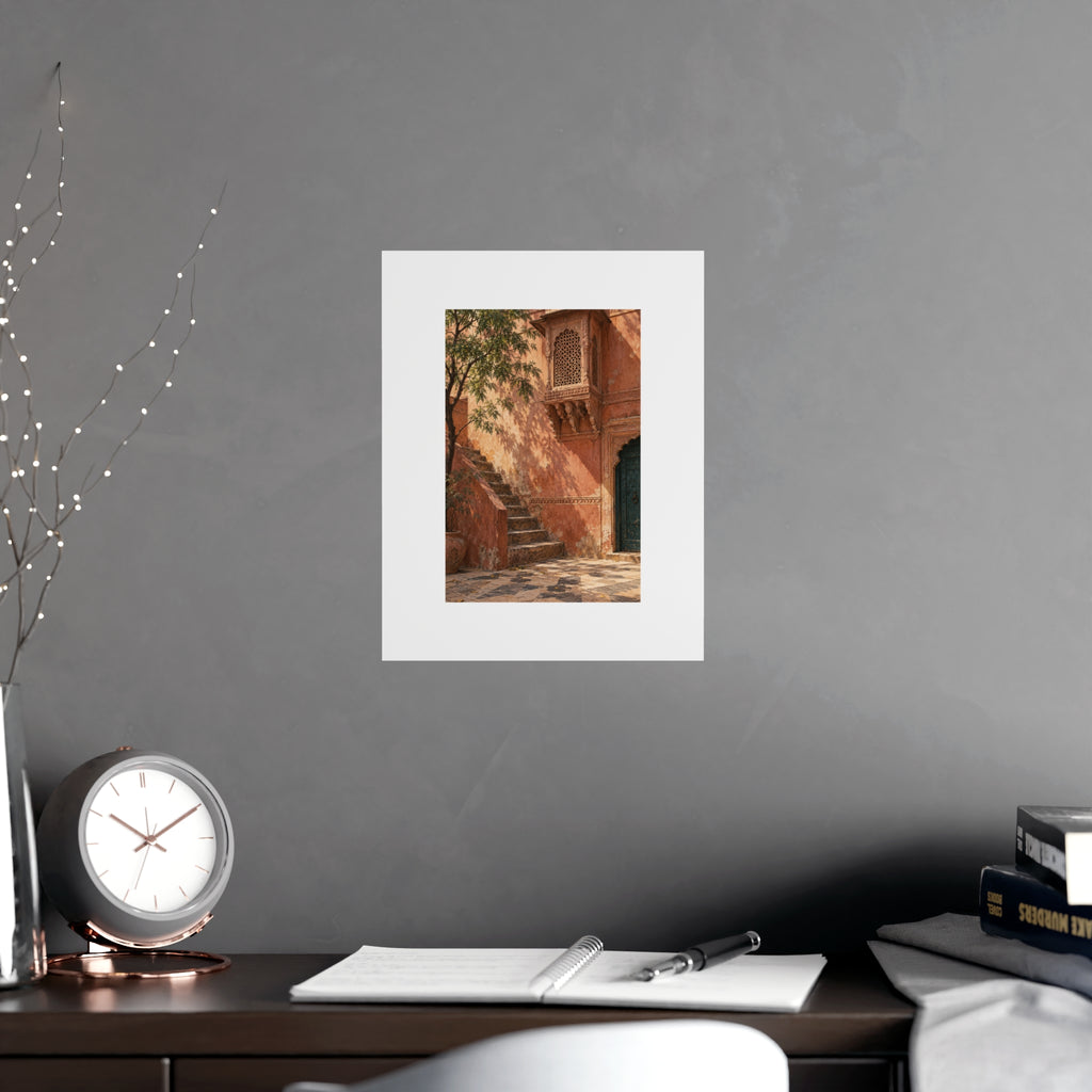 The Quiet Courtyard — Rajasthan Matte Art Print | 11 × 14 in