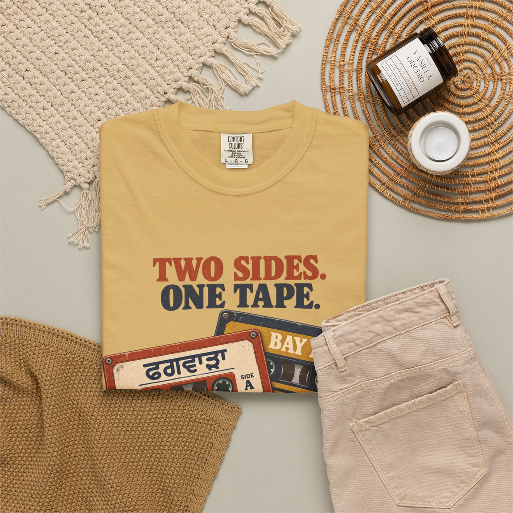 Two sides one tape— Phagwara X Bay area Rooted  T-Shirt