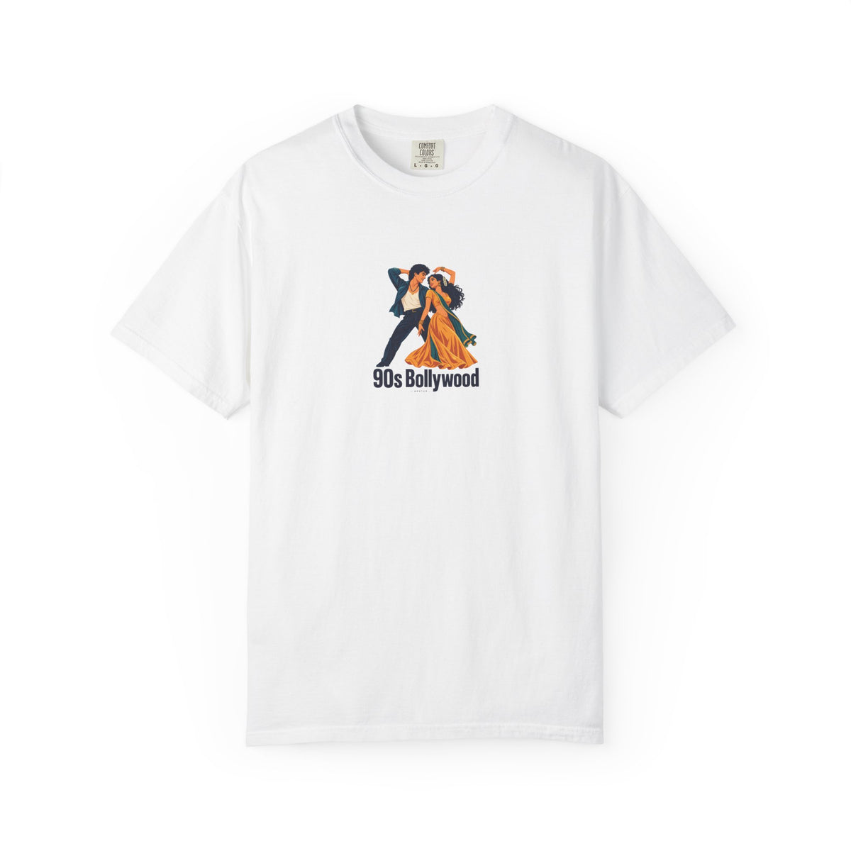 90s Bollywood — Rooted White Garment-Dyed T-Shirt