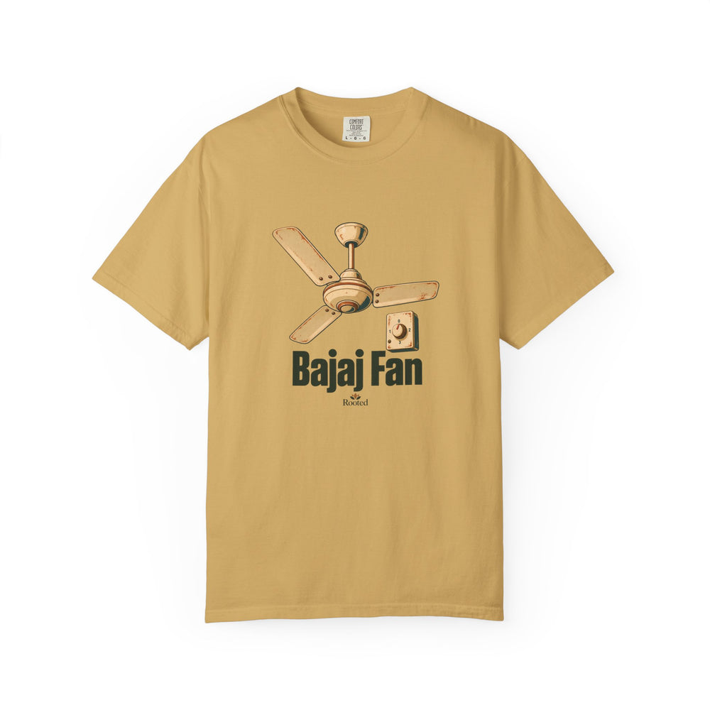 Bajaj Fan — Rooted White Garment-Dyed T-Shirt