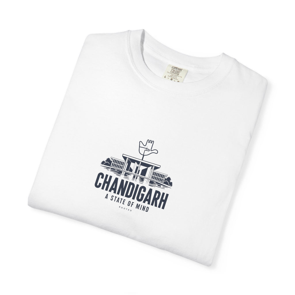 Chandigarh State of Mind — Rooted White Garment-Dyed T-Shirt