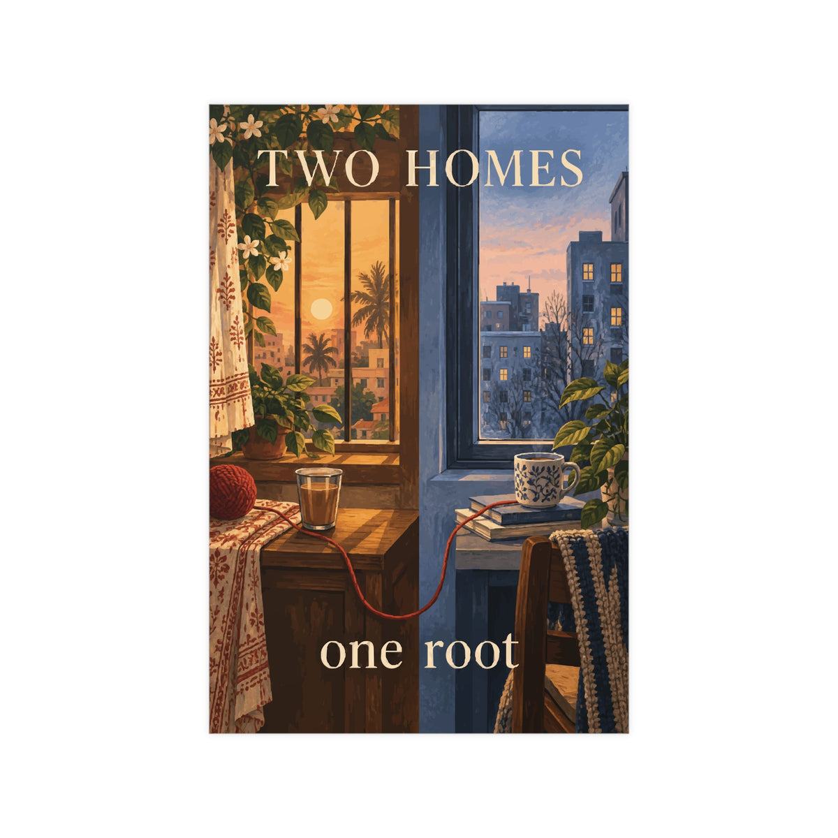 Two Homes, One Root — Two Homes Art Print
