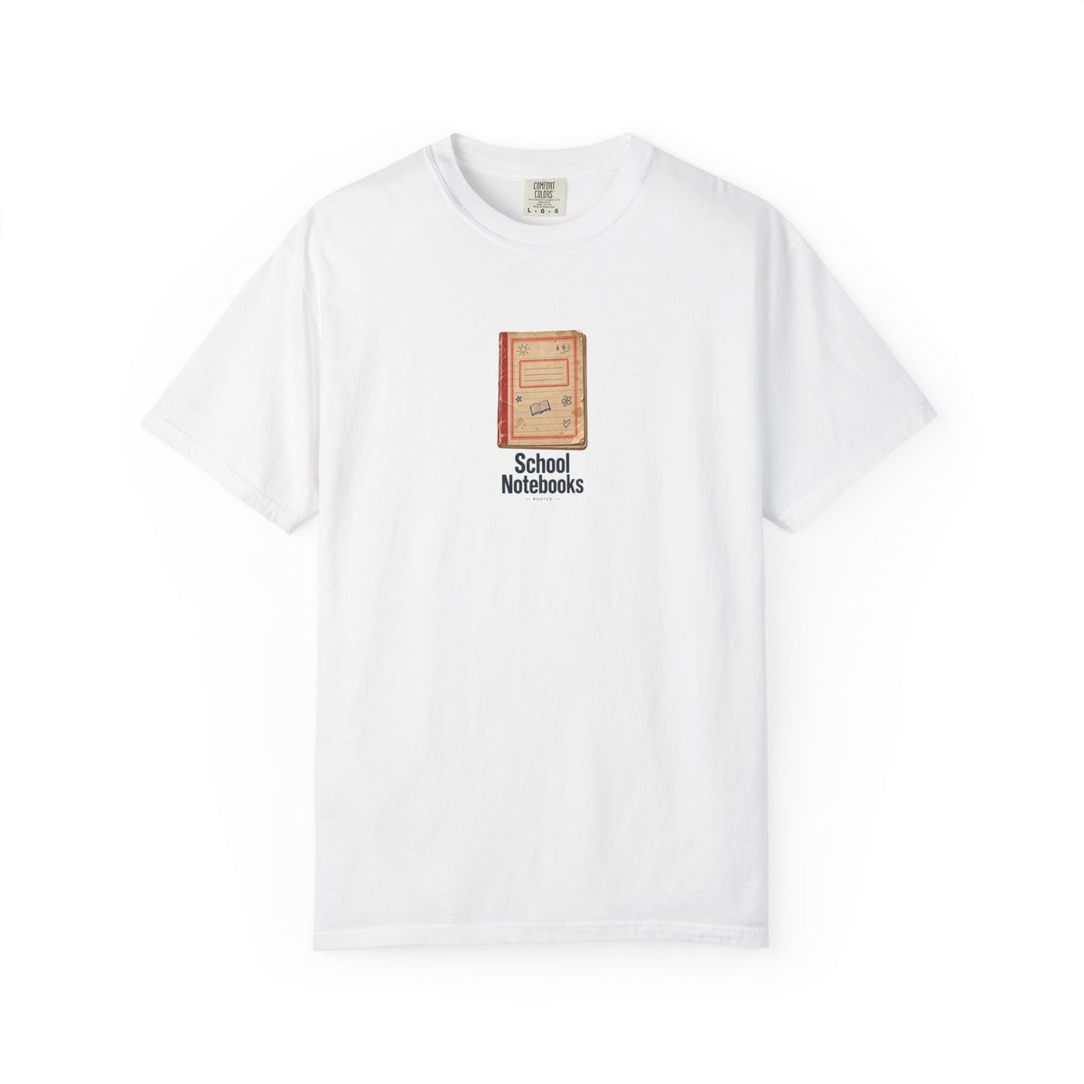 School Notebooks — Rooted White Garment-Dyed T-Shirt