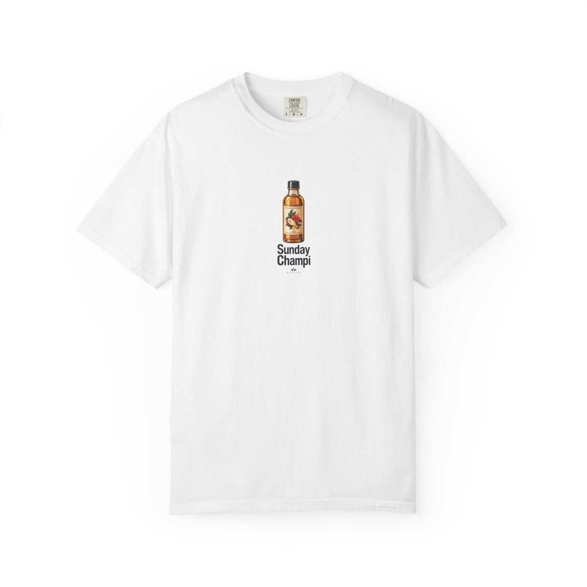 Sunday Champi — Rooted White Garment-Dyed T-Shirt
