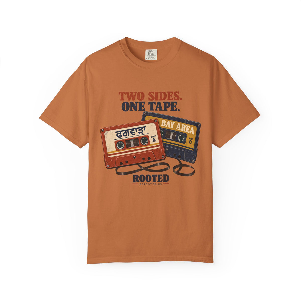 Phagwara × Bay Area: Two Sides, One Tape — Rooted T-Shirt