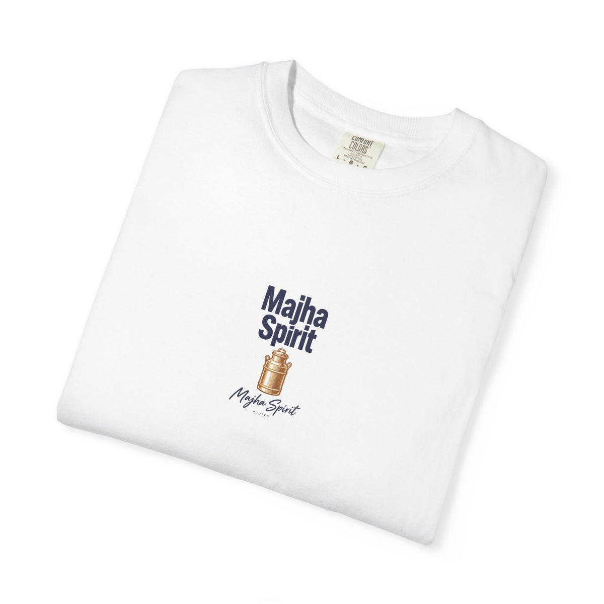 Majha Spirit — Rooted White Garment-Dyed T-Shirt