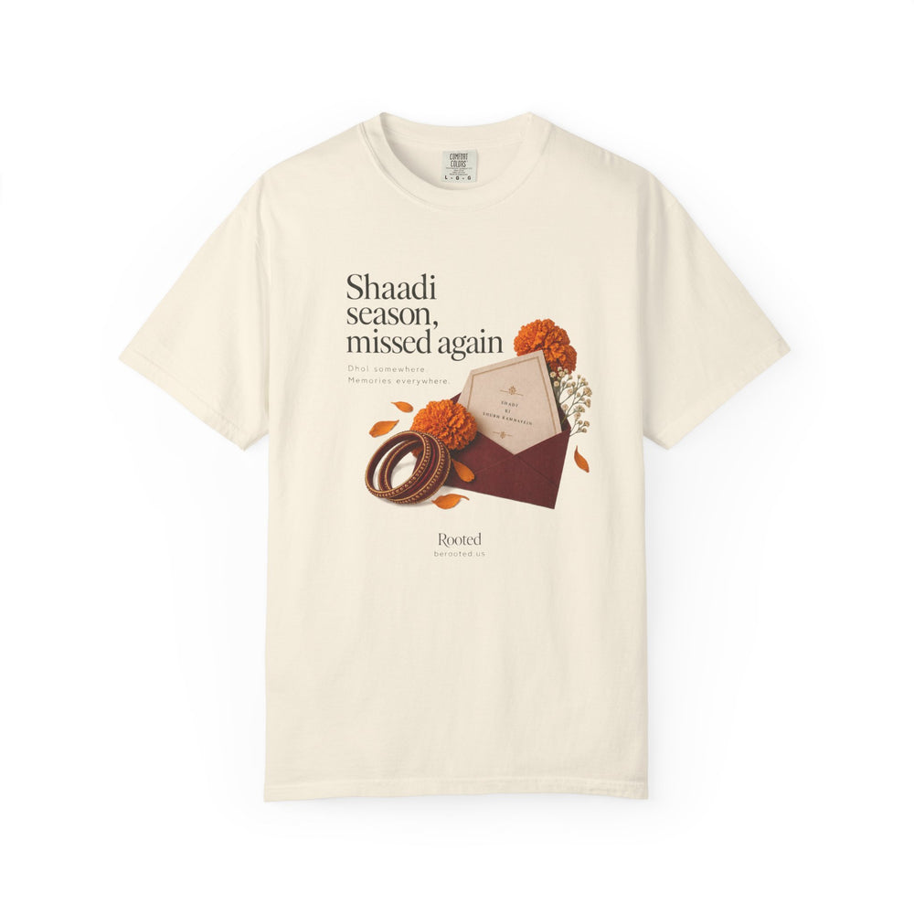 Shaadi Season — Rooted White Garment-Dyed T-Shirt