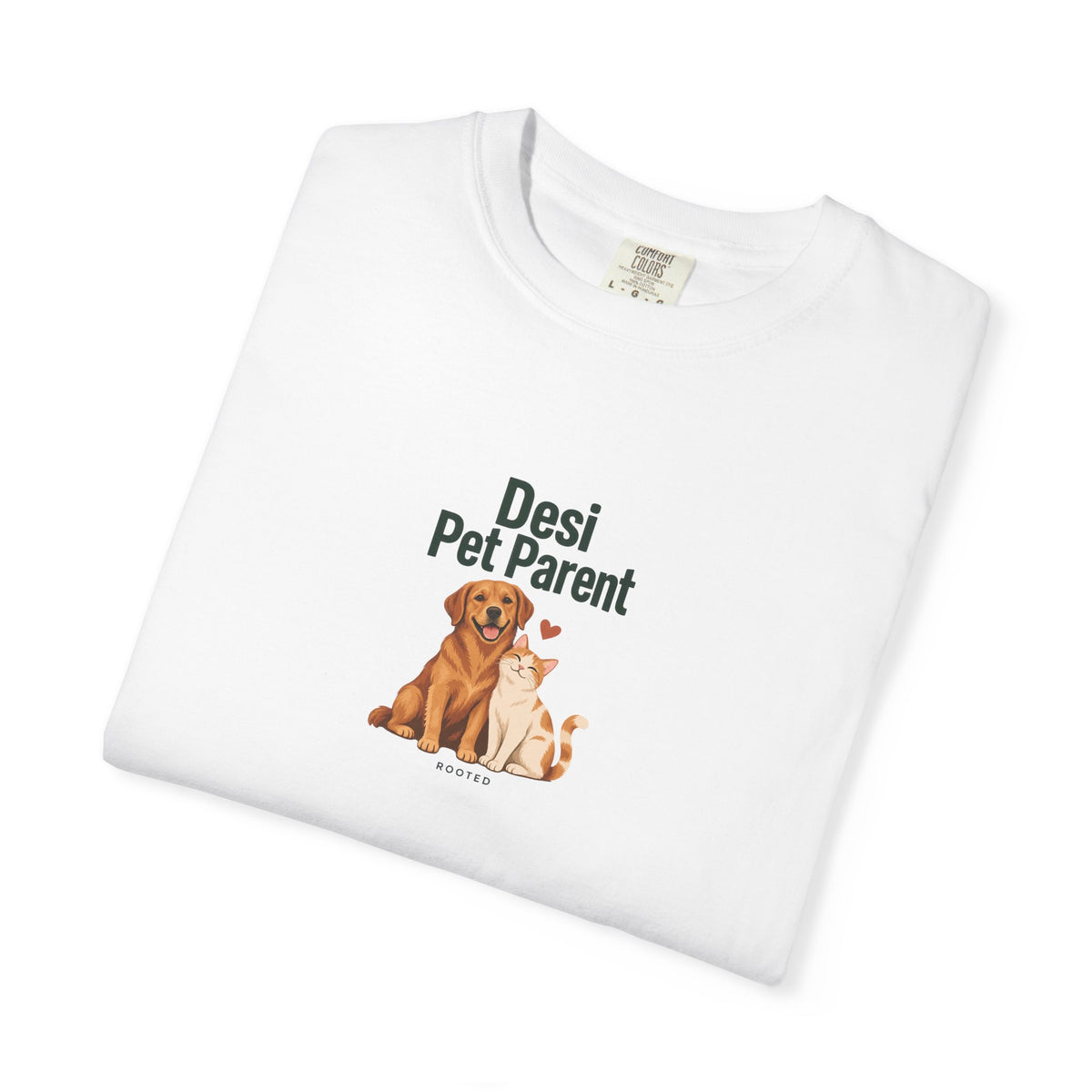 Desi Pet Parent — Rooted White Garment-Dyed T-Shirt
