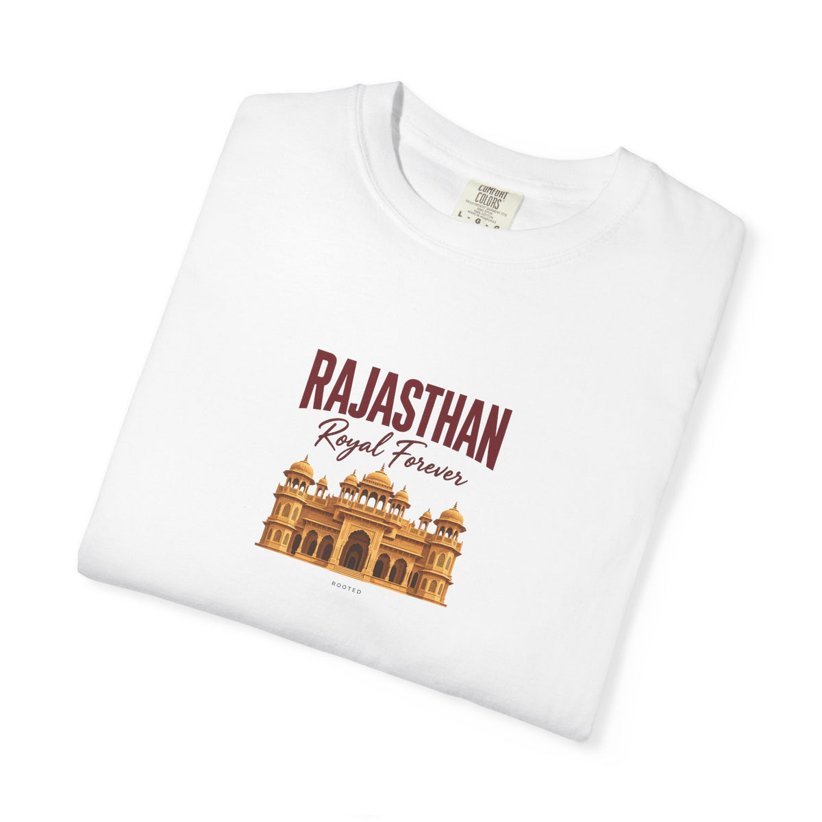 Rajasthan — Royal Forever — Rooted White Garment-Dyed T-Shirt