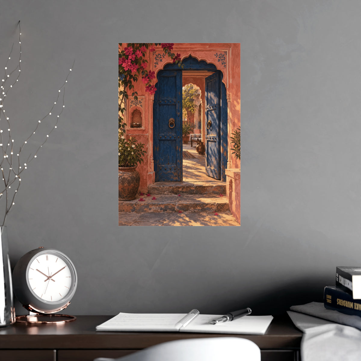 The Blue Door at Home — Rajasthan Art Print