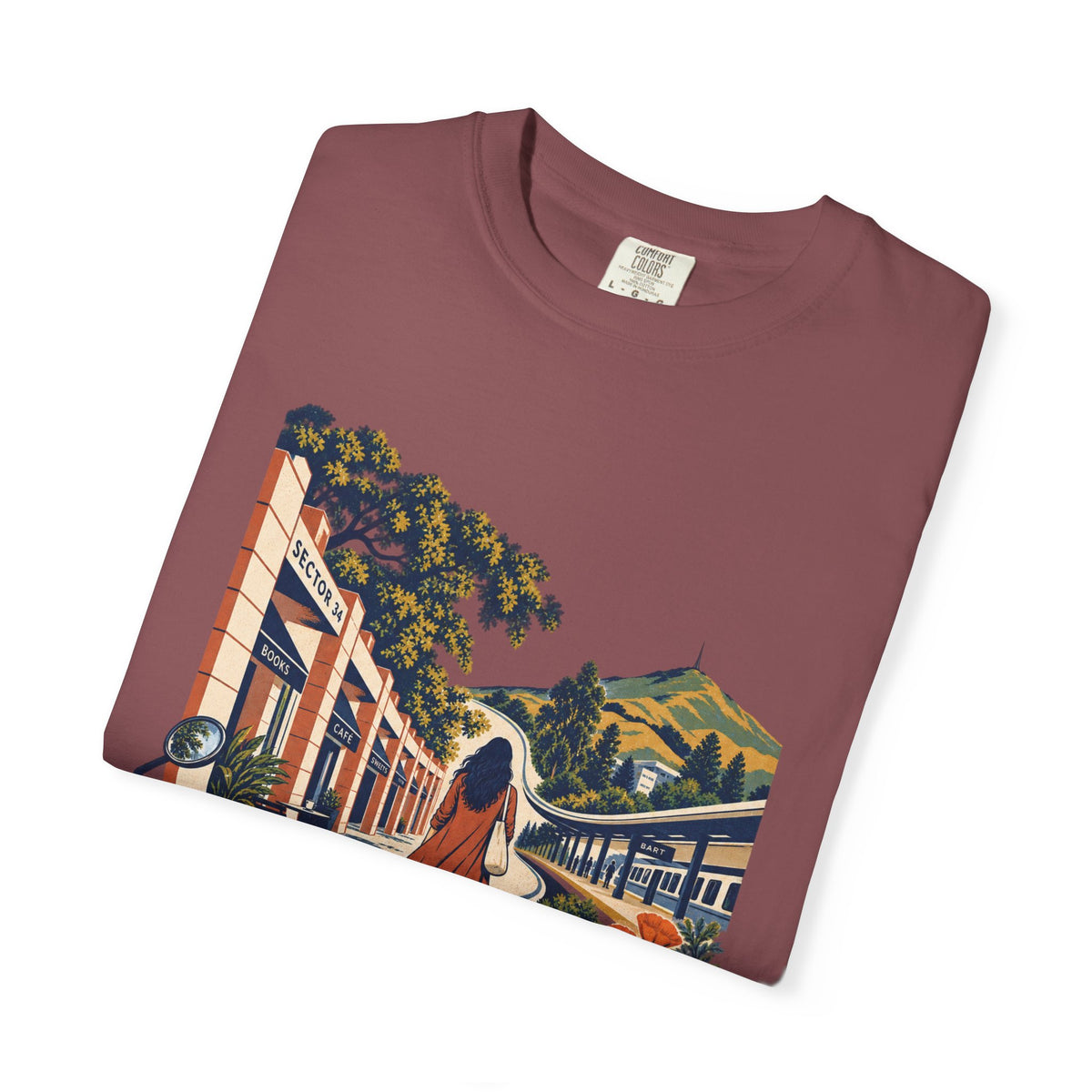 From Sector 34 to Fremont— Rooted White Garment-Dyed T-Shirt