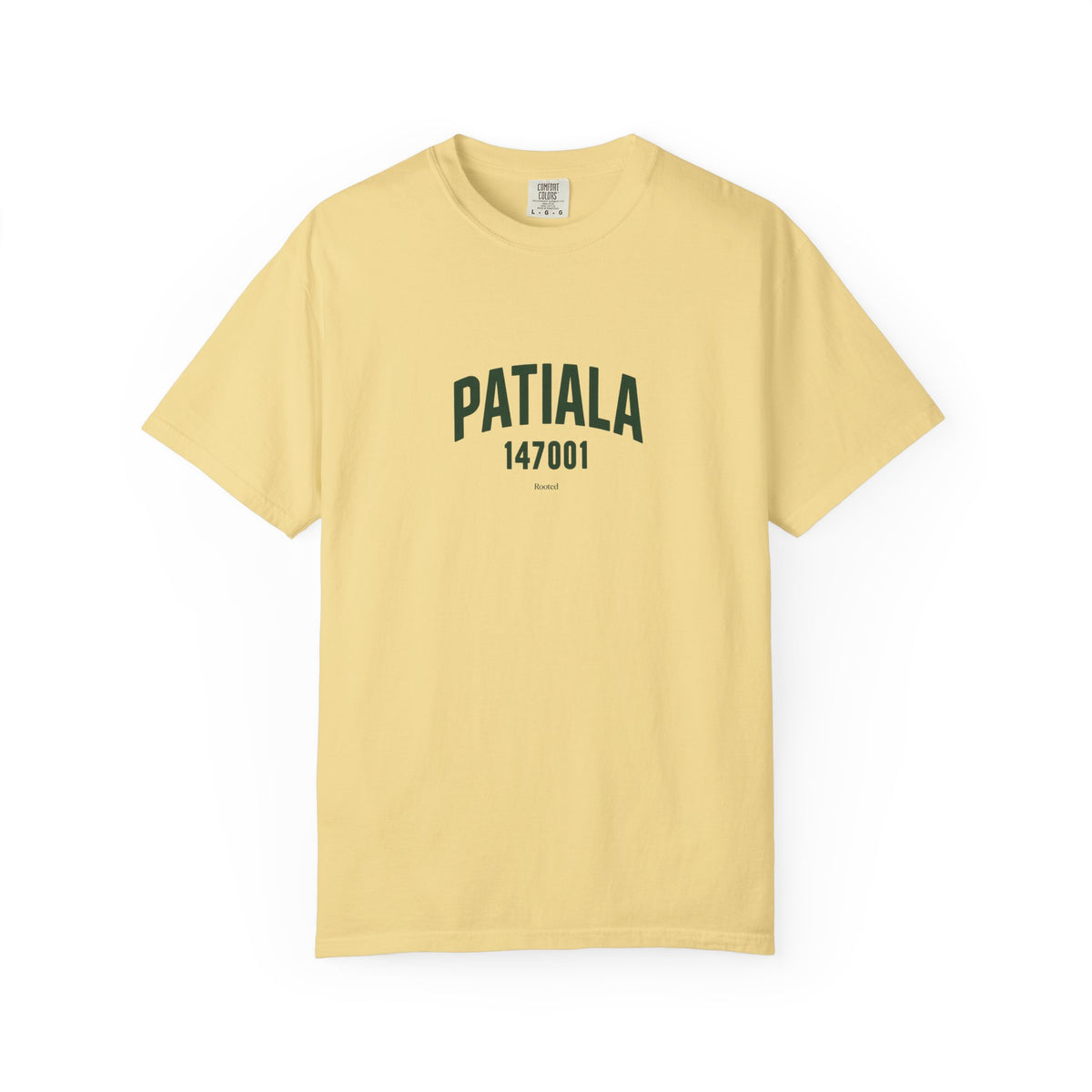 Patiala 147001 — Rooted White Garment-Dyed T-Shirt