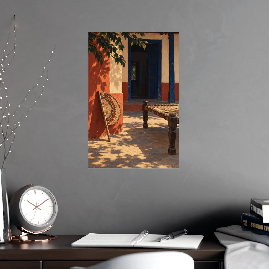 The Fan in the Courtyard — Bihar Art Print