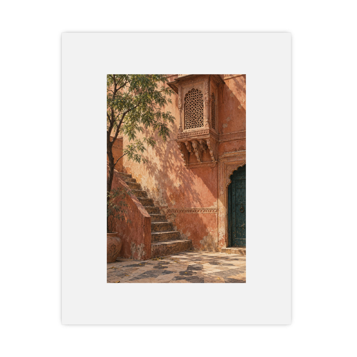 The Quiet Courtyard — Rajasthan Matte Art Print | 11 × 14 in