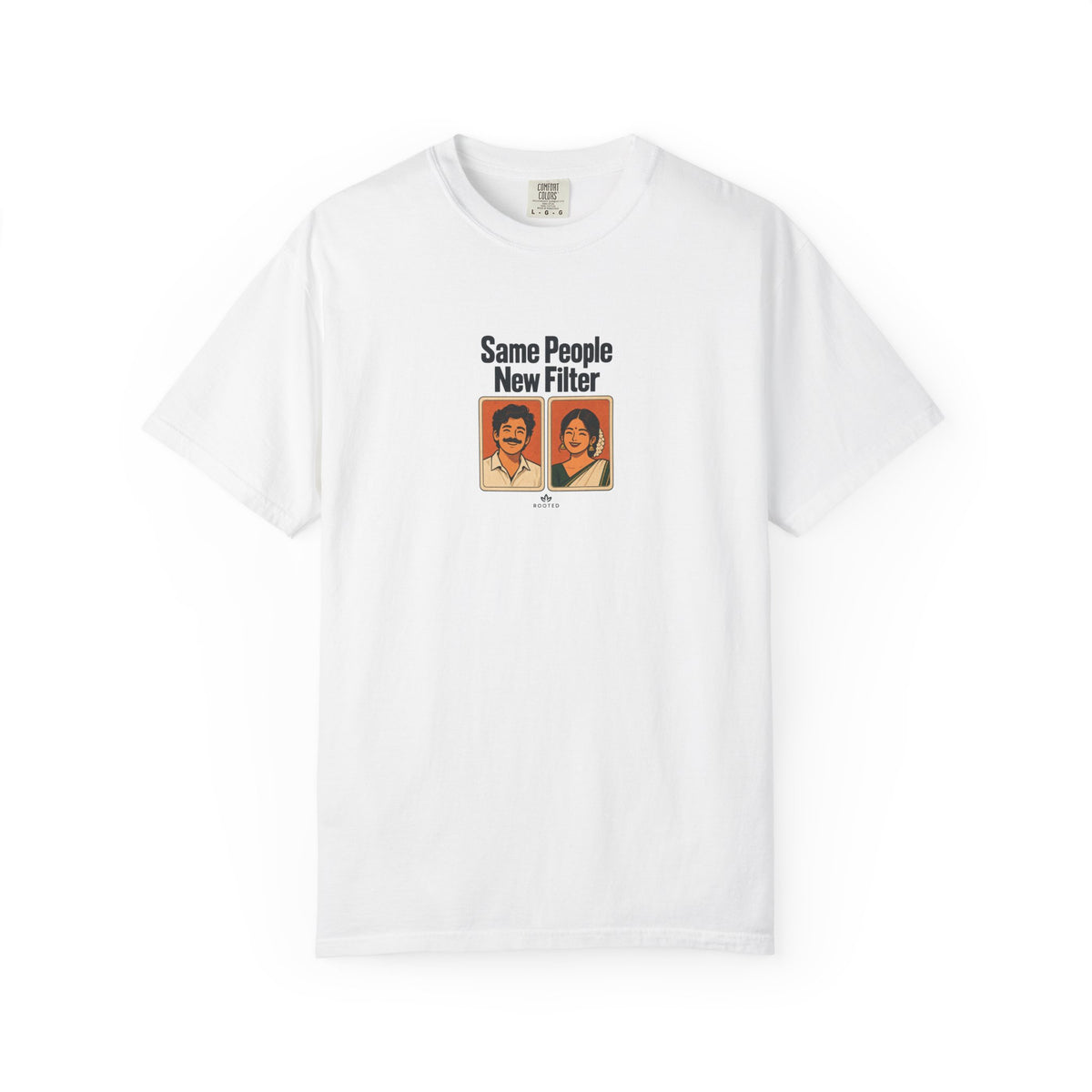 Same People, New Filter — Rooted White Garment-Dyed T-Shirt