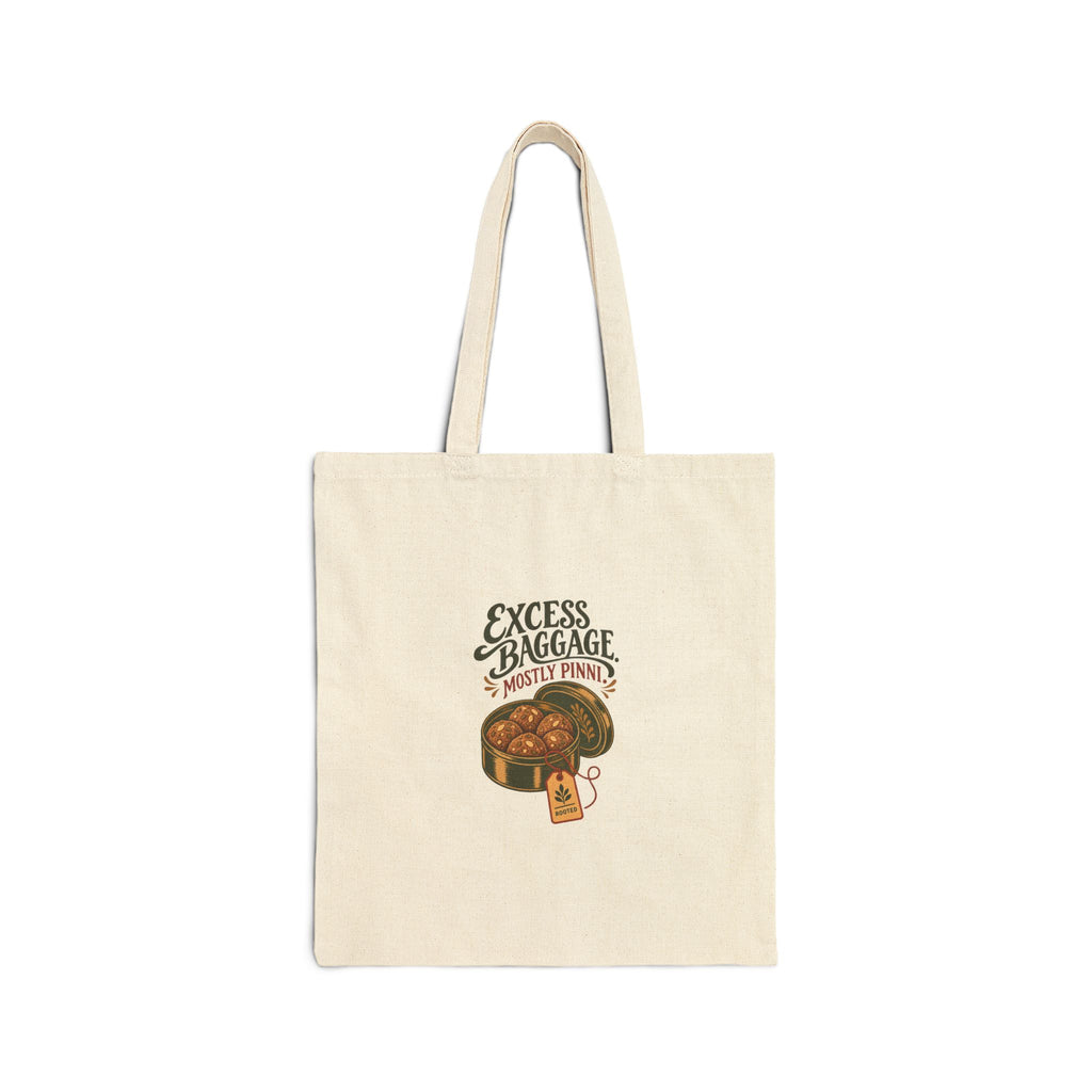 Excess Baggage. Mostly Pinni. — Rooted Canvas Tote