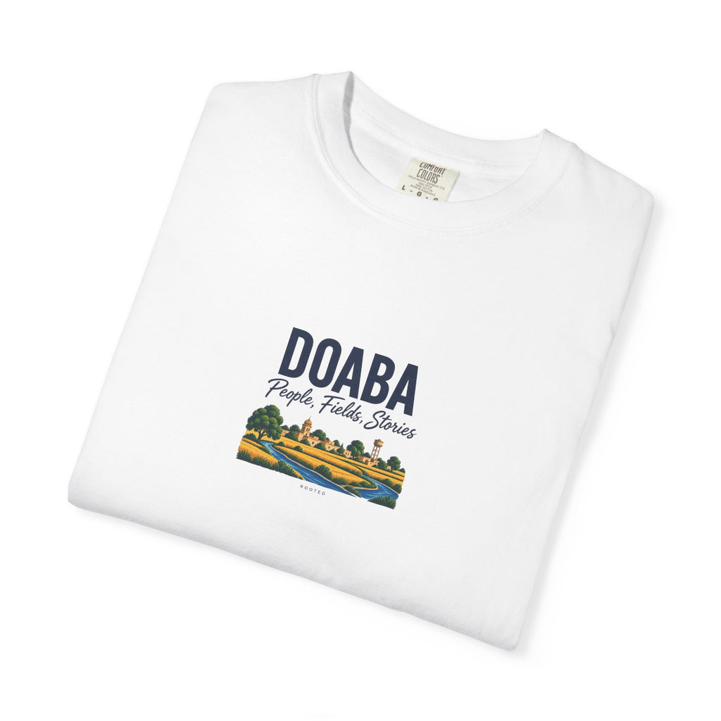 Doaba — People, Fields, Stories — Rooted White Garment-Dyed T-Shirt