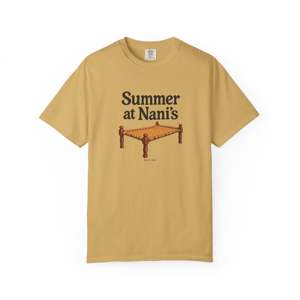 Summer at Nani’s — Rooted White Garment-Dyed T-Shirt