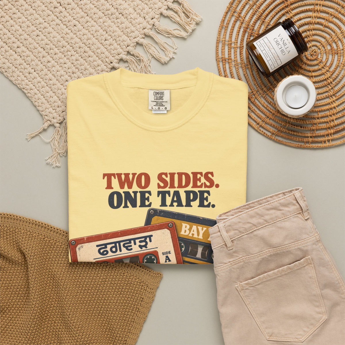 Two sides one tape— Phagwara X Bay area Rooted  T-Shirt