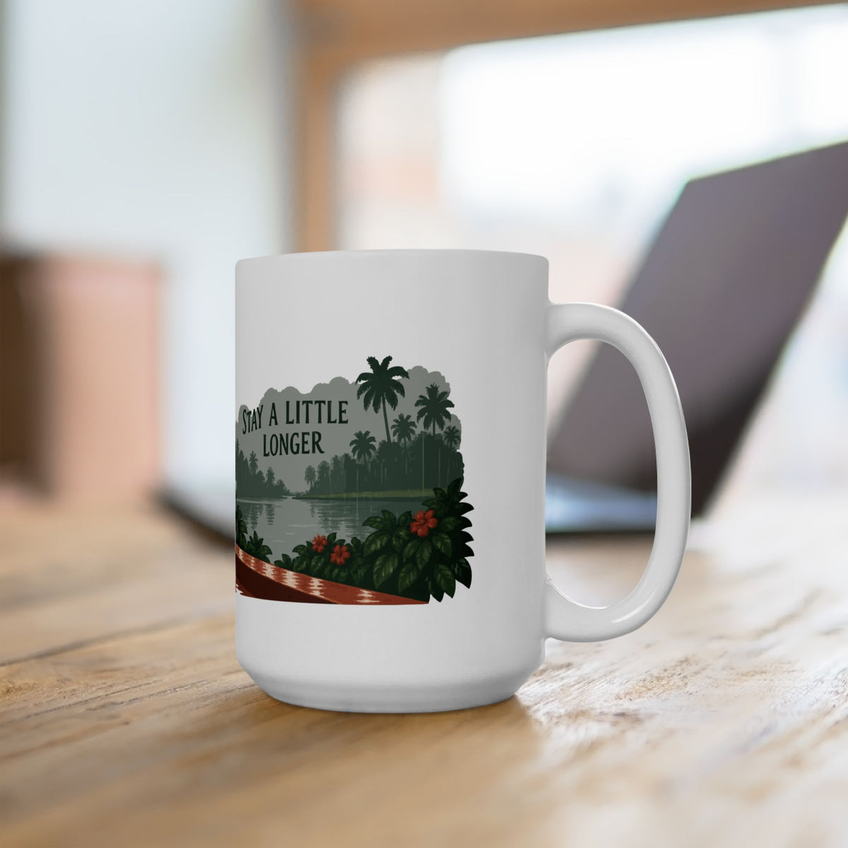 Stay Until the Rain Stops — Kerala Ceramic Mug