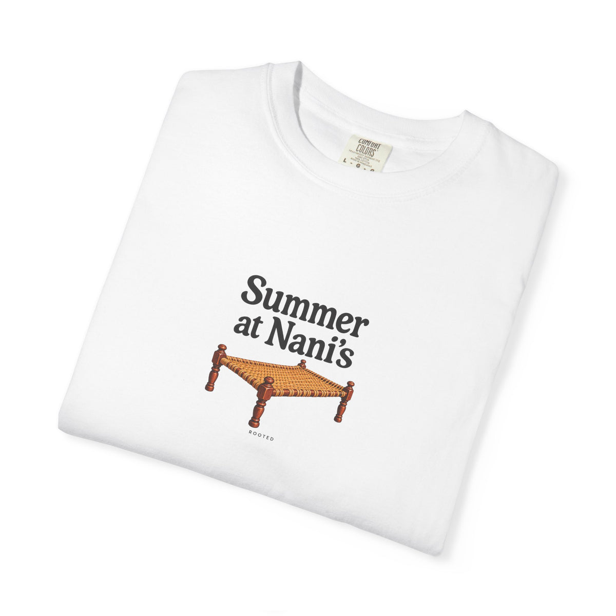 Summer at Nani’s — Rooted White Garment-Dyed T-Shirt