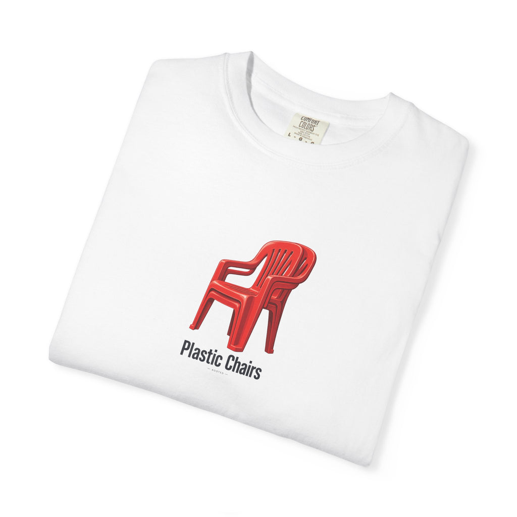 Plastic Chairs — Rooted White Garment-Dyed T-Shirt