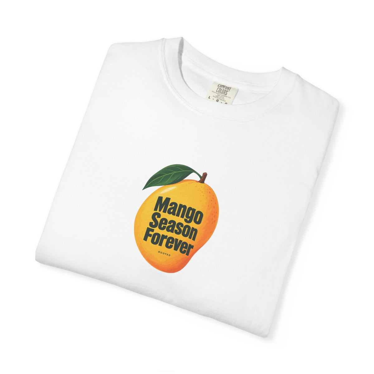 Mango Season Forever — Rooted White Garment-Dyed T-Shirt