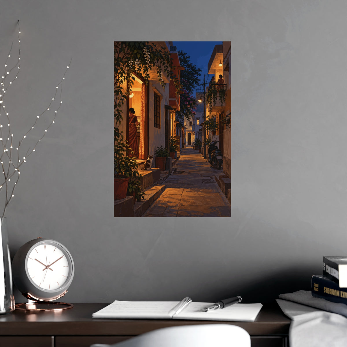 The Lane Before Dinner — Telangana Art Print