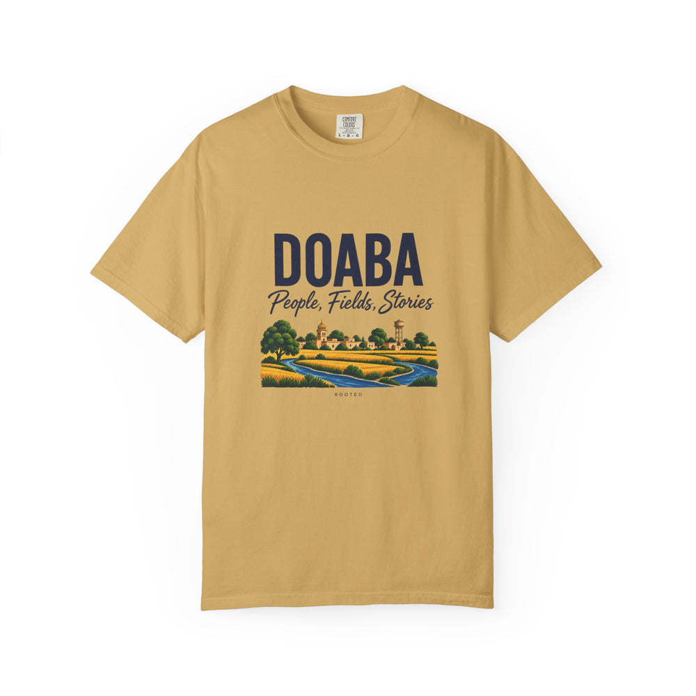 Doaba — People, Fields, Stories — Rooted White Garment-Dyed T-Shirt