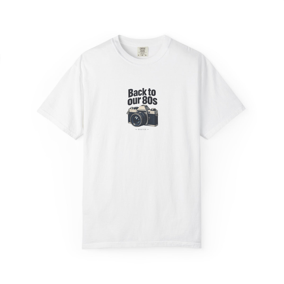 Back to Our 80s — Rooted White Garment-Dyed T-Shirt
