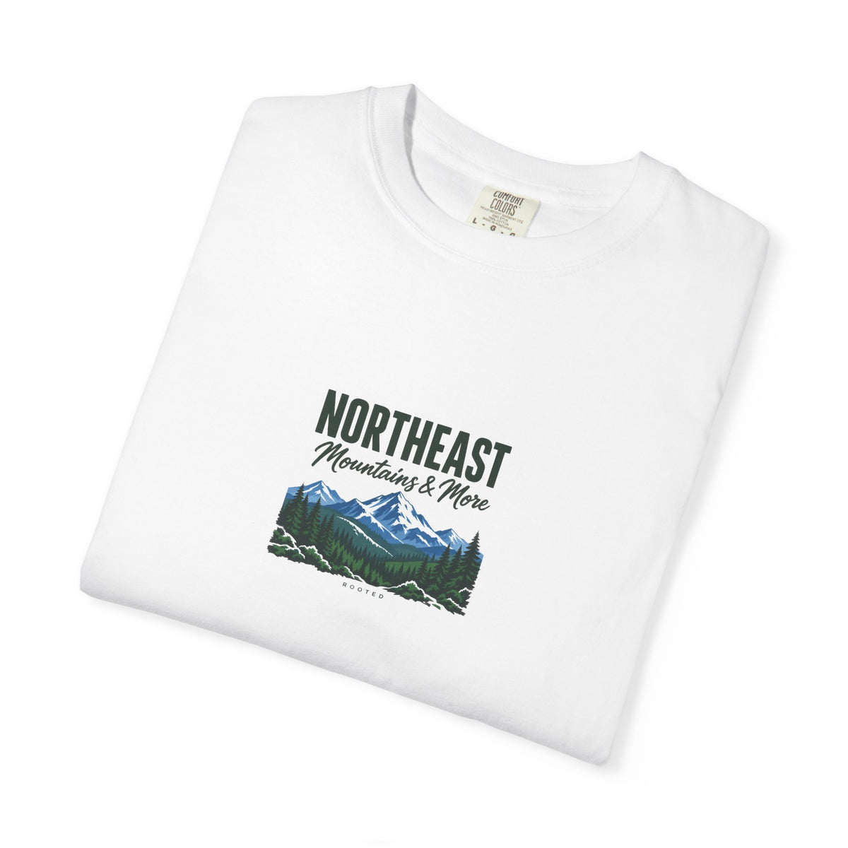 Northeast — Mountains & More — Rooted White Garment-Dyed T-Shirt