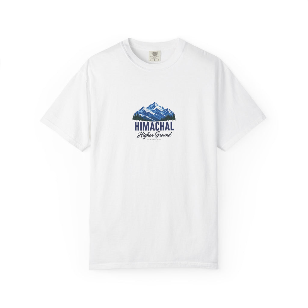 Himachal Higher Ground — Rooted White Garment-Dyed T-Shirt