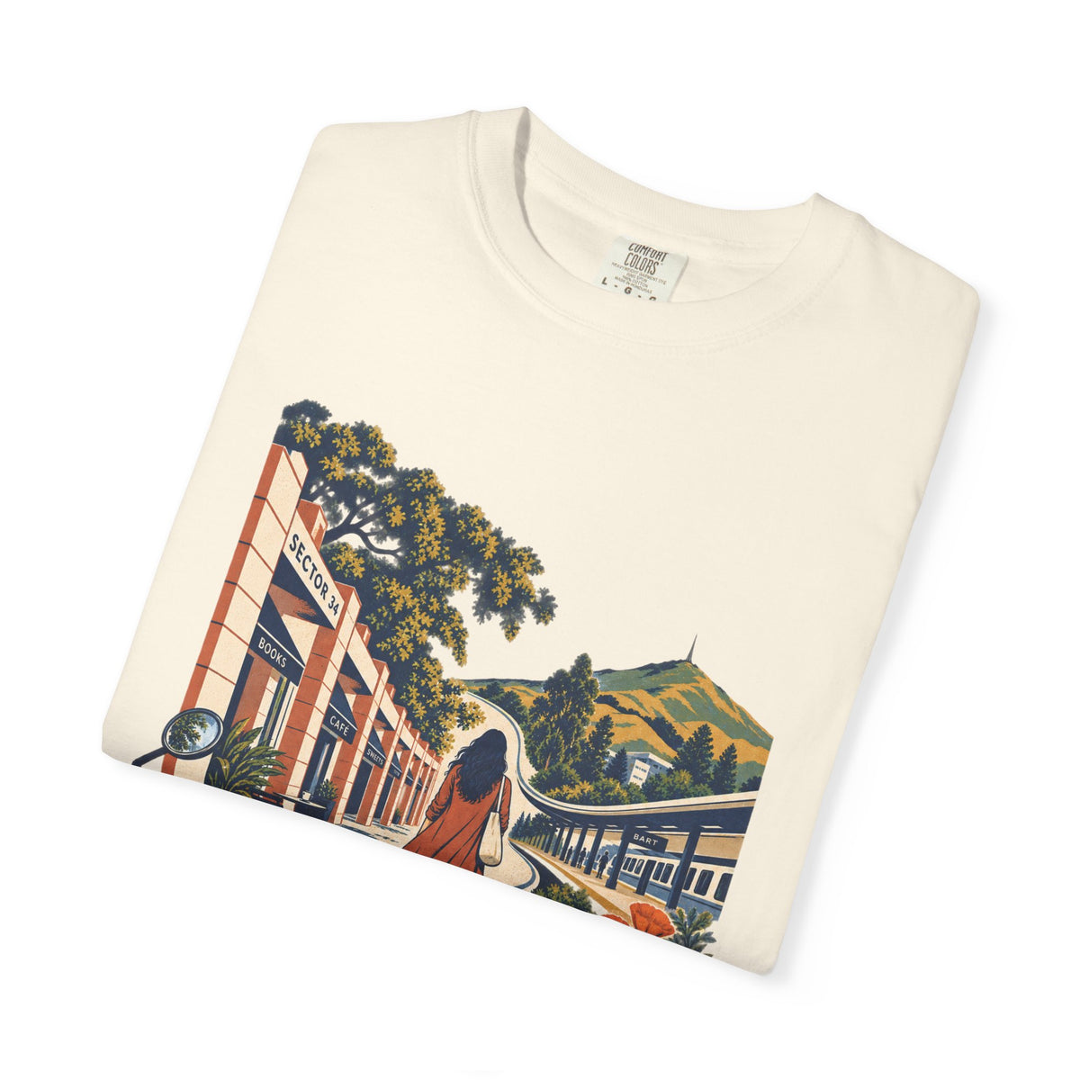 From Sector 34 to Fremont— Rooted White Garment-Dyed T-Shirt