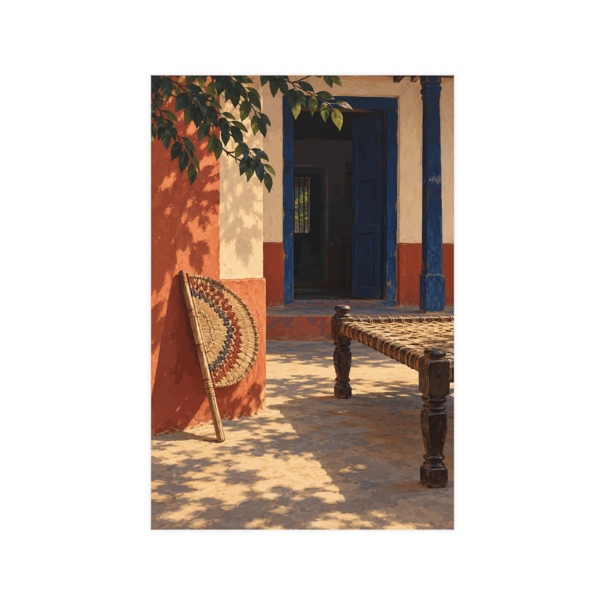 The Fan in the Courtyard — Bihar Art Print