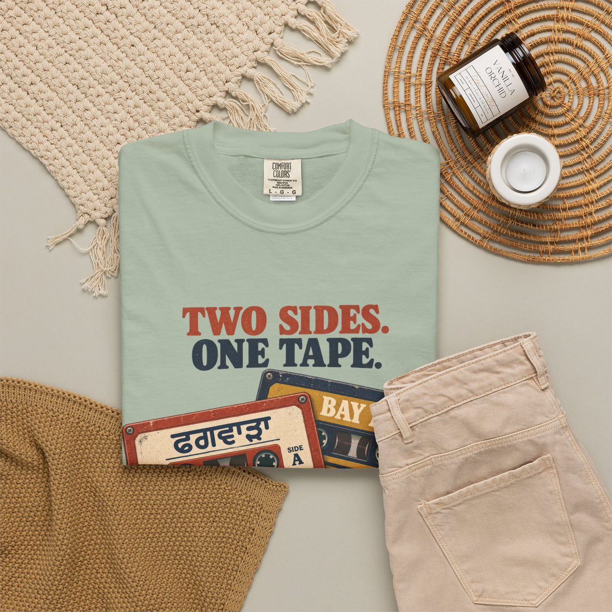 Two sides one tape— Phagwara X Bay area Rooted  T-Shirt