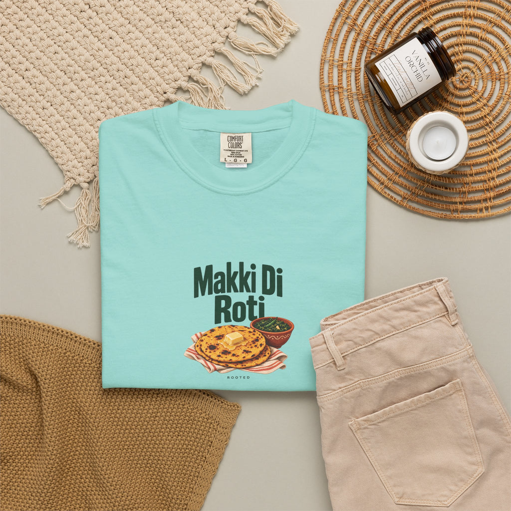 Makki Di Roti — Rooted White Garment-Dyed T-Shirt