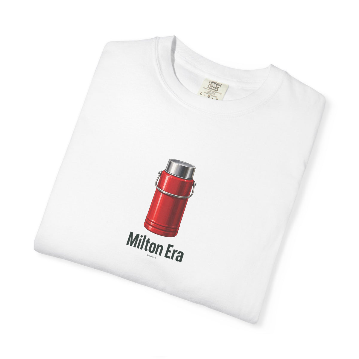 Milton Era — Rooted White Garment-Dyed T-Shirt