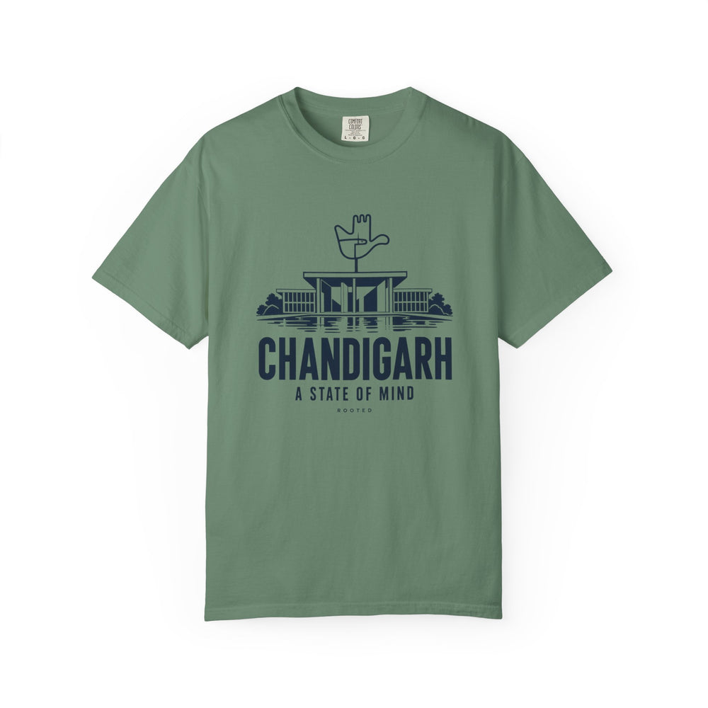 Chandigarh State of Mind — Rooted White Garment-Dyed T-Shirt
