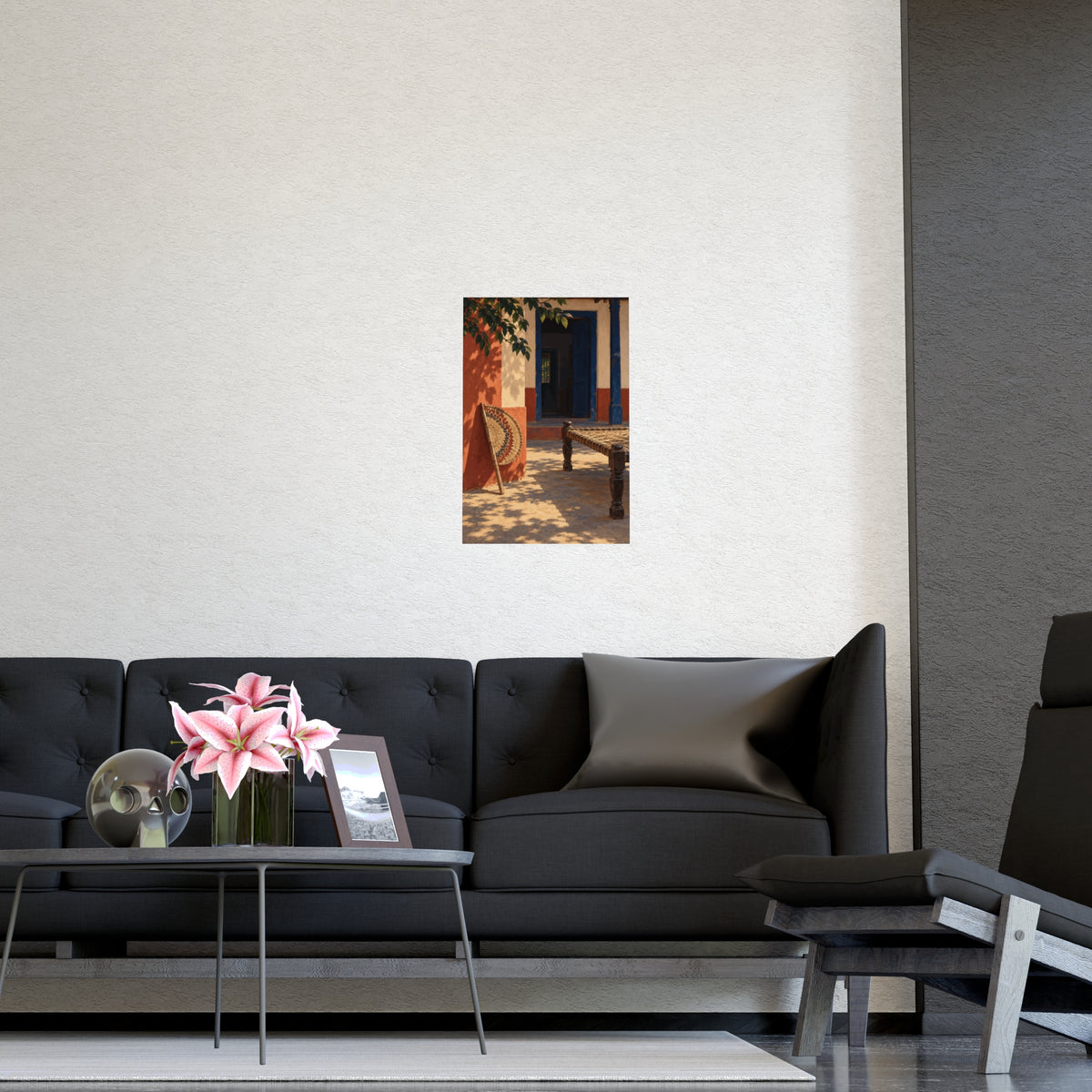 The Fan in the Courtyard — Bihar Art Print